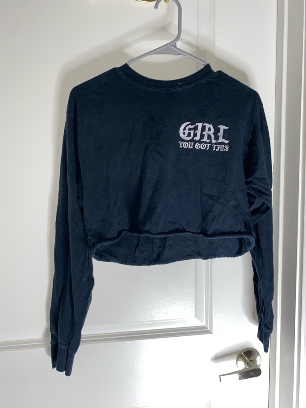 Gildan Black Heavy Cotton Crewneck Tee with White Tag Print